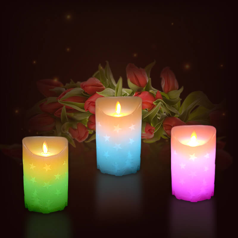 nến sáp điện tử kiểu ngôi sao led 7 màu 12.5cm nến sáp điện tử kiểu ngôi sao led 7 màu 12.5cm