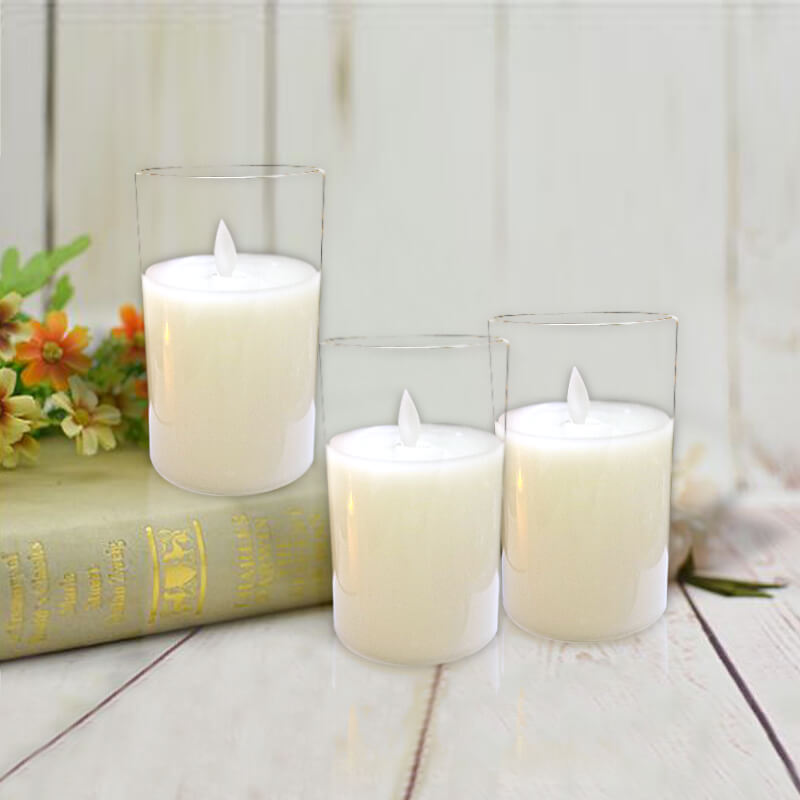 nến sáp điện tử ly thủy tinh 12.5cm nến sáp điện tử ly thủy tinh 12.5cm