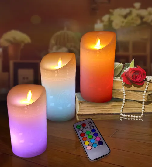 Đèn Cầy Sáp Điện Tử Hoa Hồng 15cm
