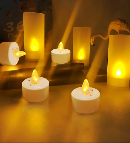 Ly nến điện tử tealight thổi bật tắt
