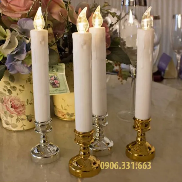 Đèn Cầy Điện Tử Thờ Cúng 25cm – Giải Pháp An Toàn Cho Bàn Thờ Hiện Đại