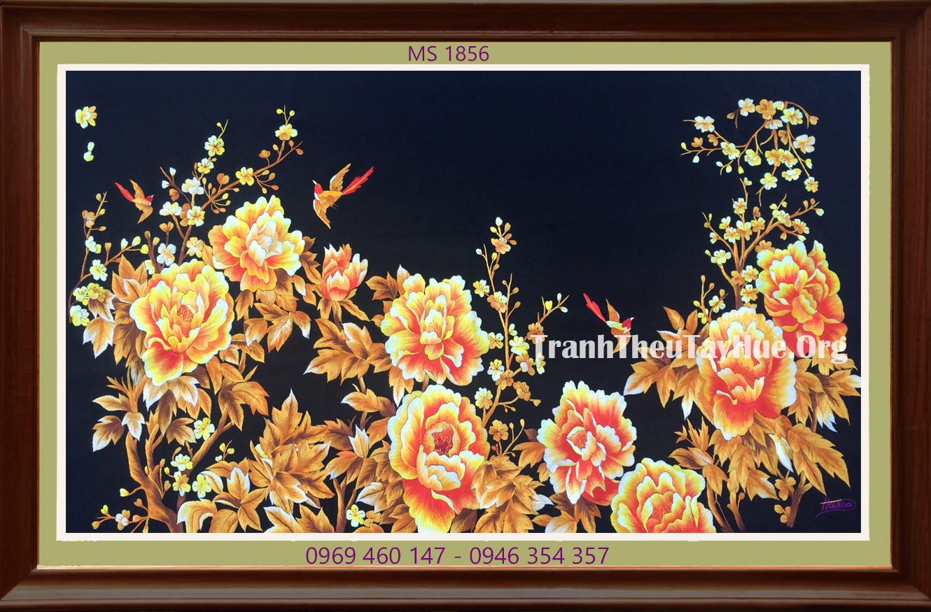 Tranh thêu tay treo văn phòng làm việc