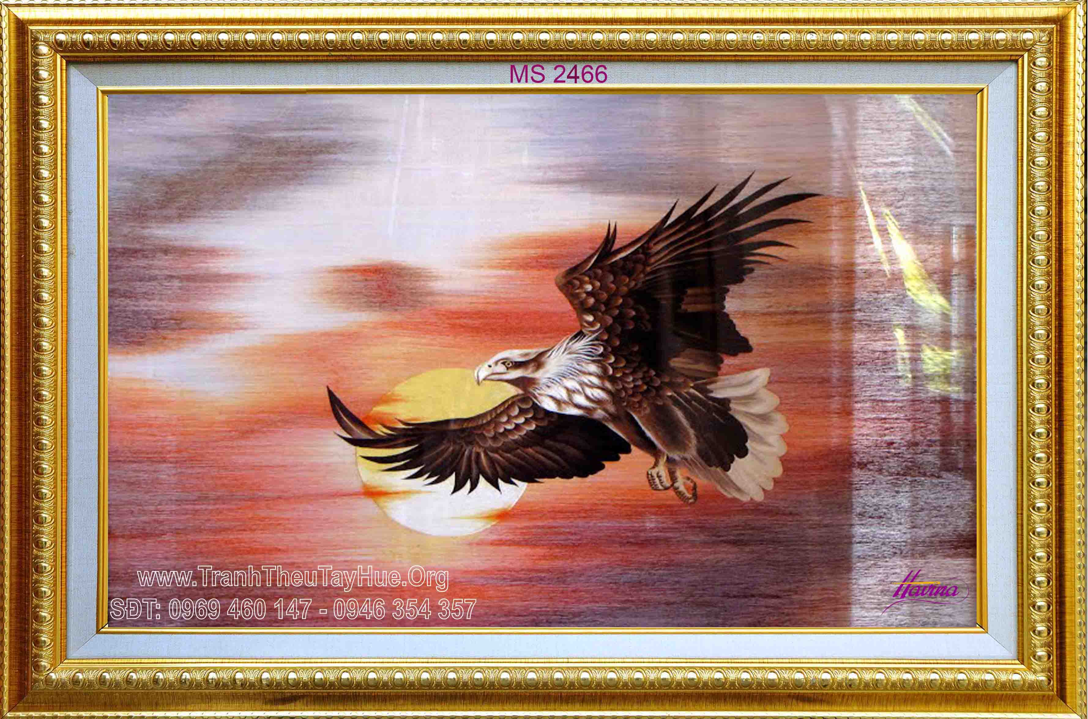 Tranh thêu tay treo văn phòng làm việc