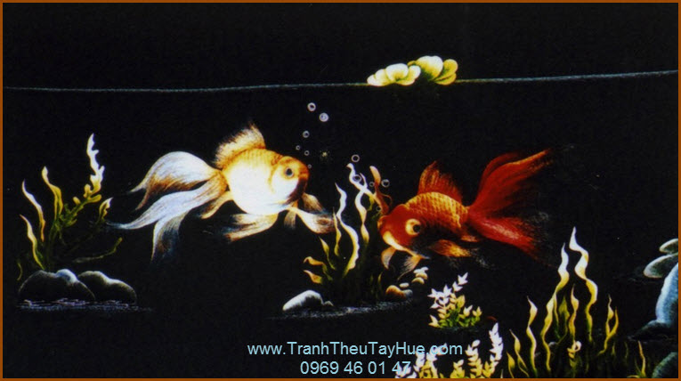 quà tặng đám cưới tranh thêu tay