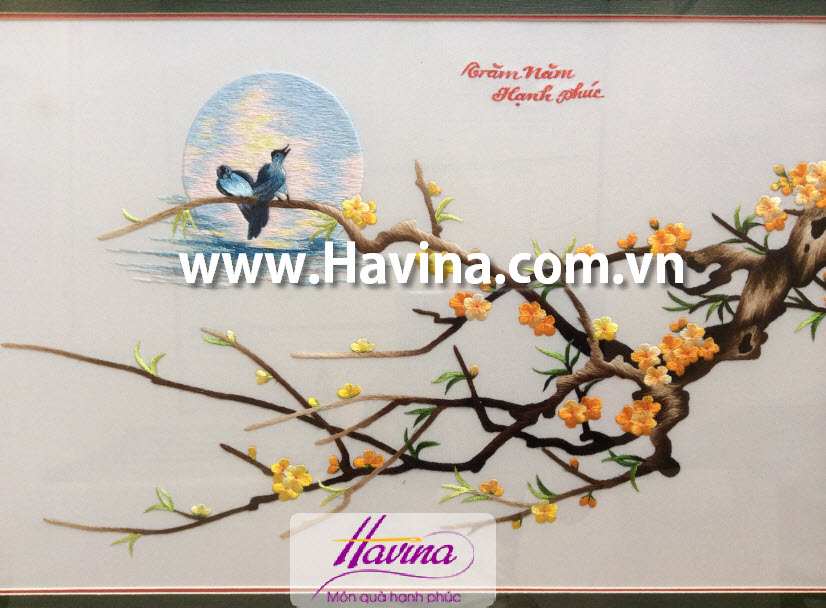 Tranh thêu tặng đám cưới