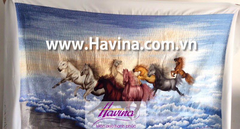 Tranh thêu bát mã thành công