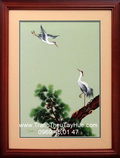 quà tặng đám cưới tranh thêu tay huế