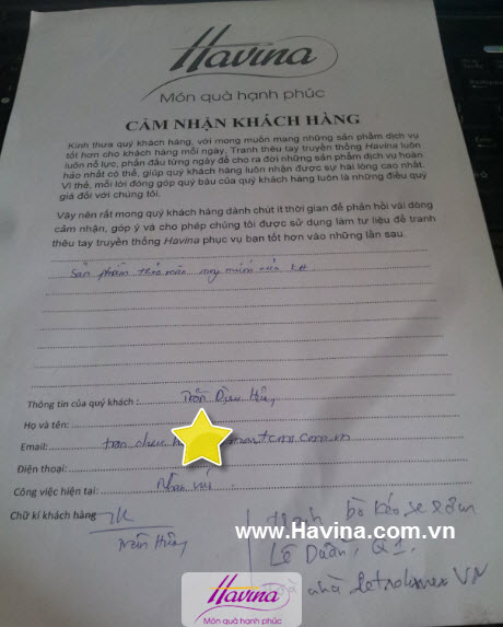 Những dòng cảm nhận của chị Hương khi nhận được tranh thêu