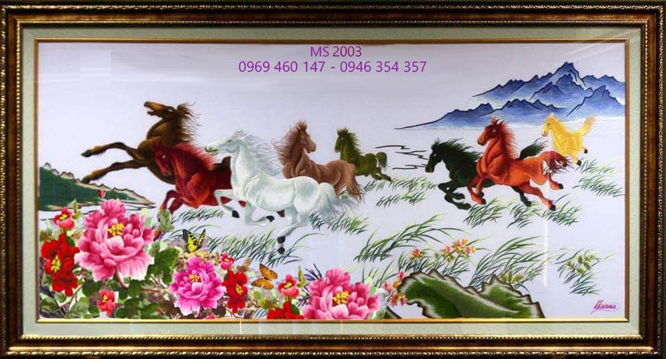 Tranh thêu mã đáo thành công MS 2003 Tranh thêu mã đáo thành công MS 2003