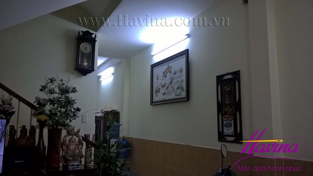 Tranh thêu cá chéo hóa Rồng mã số 2005 treo tại nhà chị Nga Tranh thêu cá chéo hóa Rồng mã số 2005 treo tại nhà chị Nga