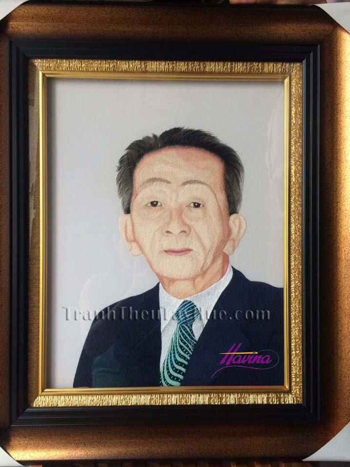 Tranh thêu chân dung ba anh Kha TGĐ công ty Phi Kha sau khi hoàn thành Tranh thêu chân dung ba anh Kha TGĐ công ty Phi Kha sau khi hoàn thành