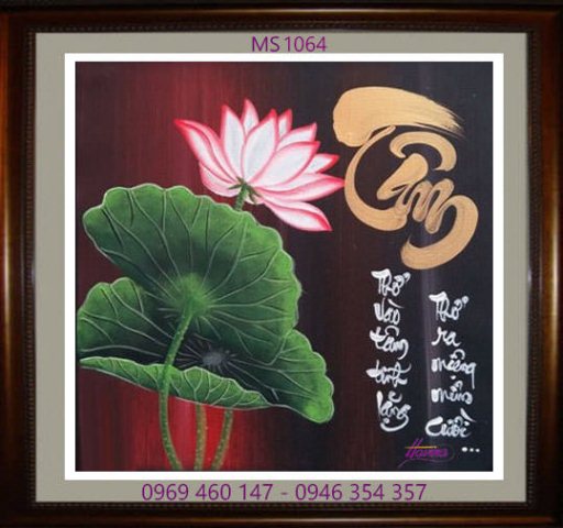 Tranh thêu chữ tâm Tranh thêu chữ tâm