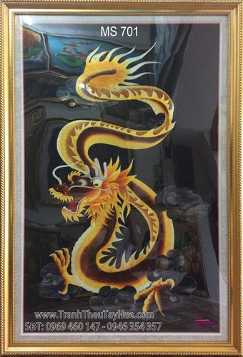 Tranh thêu Rồng mã số 701 Tranh thêu Rồng mã số 701