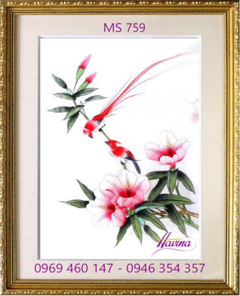 Tranh thêu tặng đám cưới