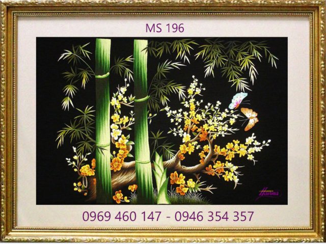 Tranh thêu hoa mai làm quà tặng tân gia Tranh thêu hoa mai làm quà tặng tân gia