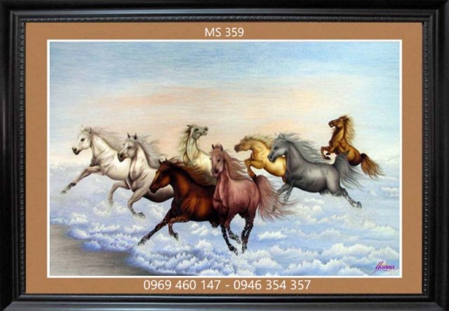 Tranh thêu mã đáo thành công Tranh thêu mã đáo thành công