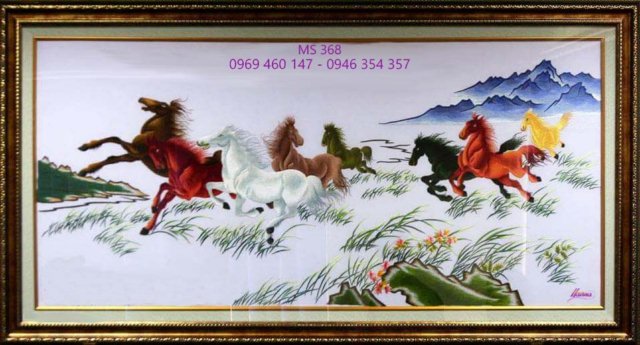 Tranh thêu bát mã món quà ý nghĩa tặng tân gia Tranh thêu bát mã món quà ý nghĩa tặng tân gia
