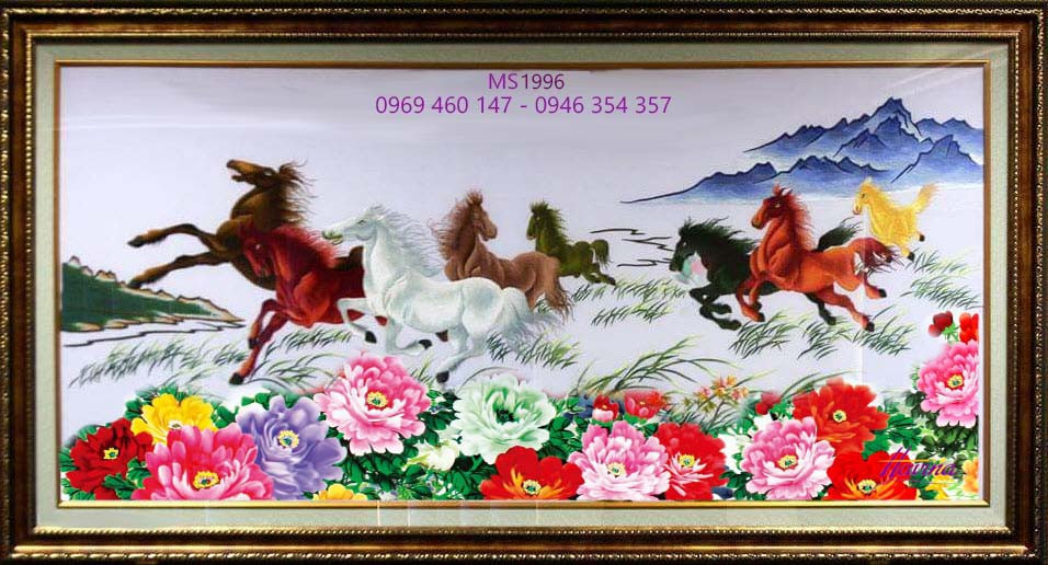 Tranh thêu mã đáo thành công ms 1996 Tranh thêu mã đáo thành công ms 1996