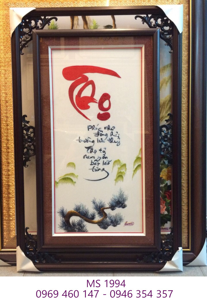 Tranh thêu chữ thọ mừng thọ ông bà Tranh thêu chữ thọ mừng thọ ông bà