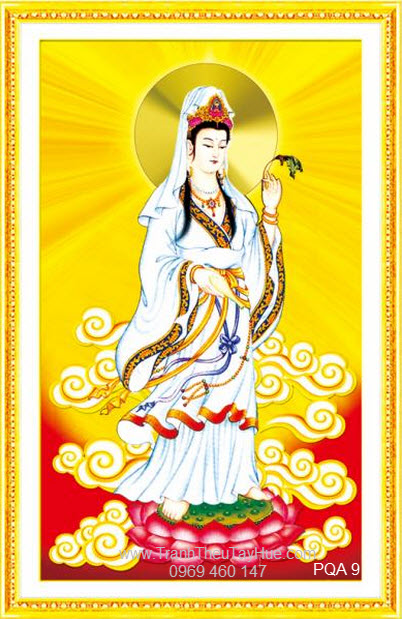Tranh thêu phật quan âm bồ tát