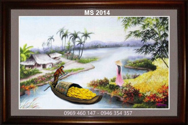 Tranh thêu phong cảnh mã số 2014 Tranh thêu phong cảnh mã số 2014