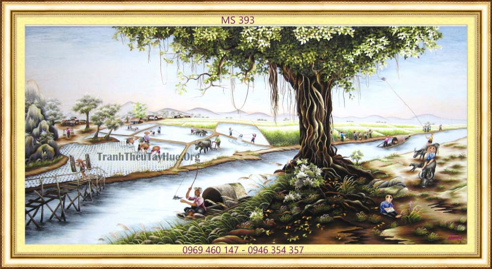 tranh thêu tay