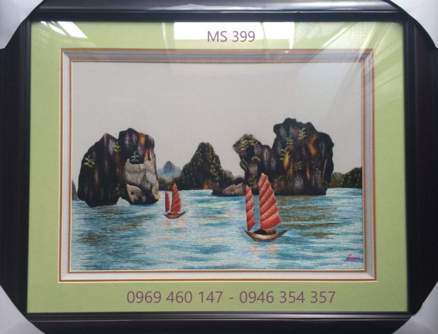 Tranh thêu phong cảnh Vịnh Hạ Long Tranh thêu phong cảnh Vịnh Hạ Long