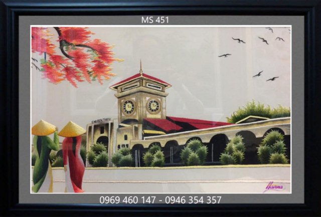 Tranh thêu chợ Bến Thành Tranh thêu chợ Bến Thành