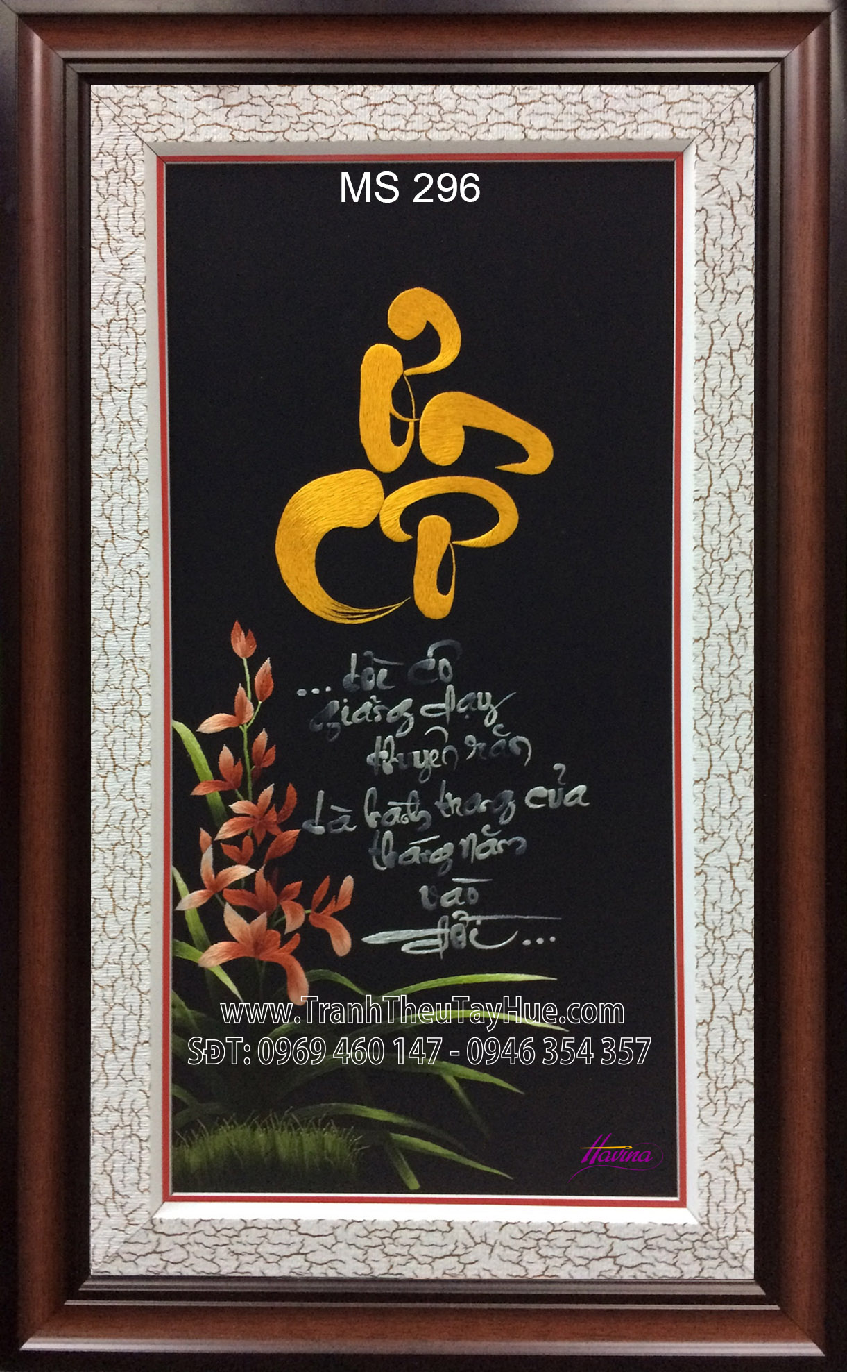 Tranh thêu tặng thầy cô ms 296