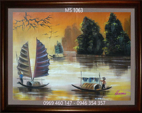 Tranh thêu thuận buồm xuôi gió Tranh thêu thuận buồm xuôi gió