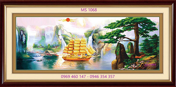 Tranh thêu thuận buồm xuôi gió MS 1068