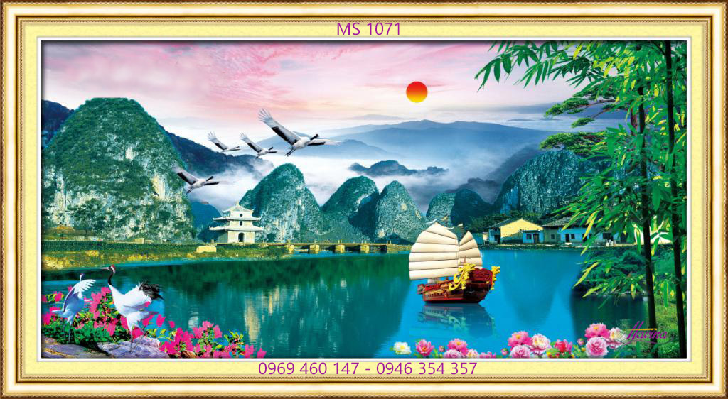 Tranh thêu thuận buồm xuôi gió MS 1071