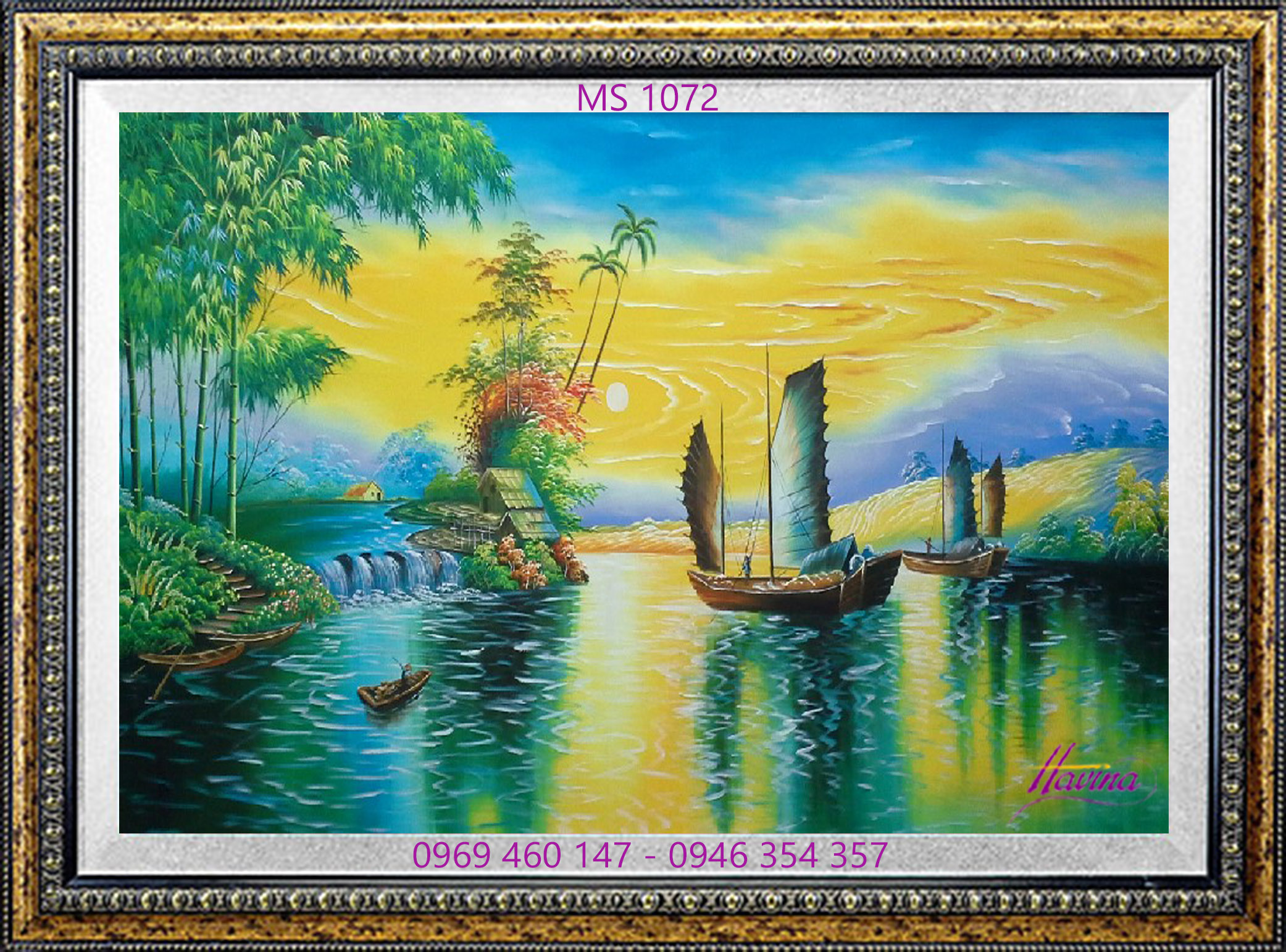 Tranh thêu thuận buồm xuôi gió MS 1072