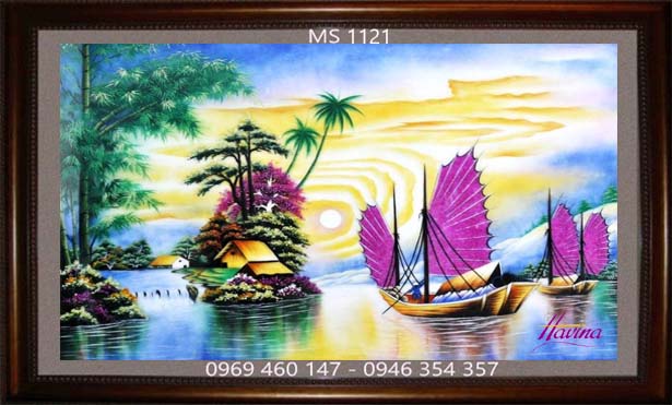Tranh thêu thuận buồm xuôi gió Tranh thêu thuận buồm xuôi gió