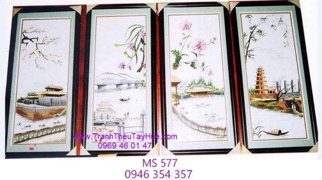 Tranh thêu tứ bình