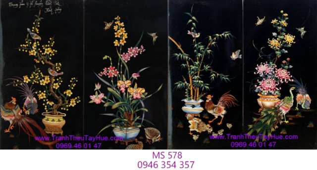 Tranh thêu tứ bình
