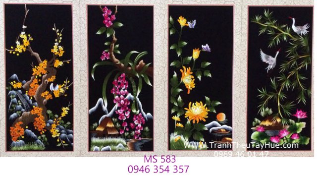 Tranh thêu tứ bình