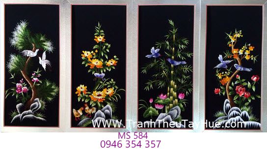 Tranh thêu tứ bình