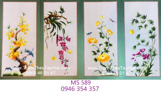 Tranh thêu tứ bình