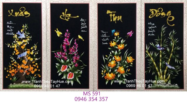 Tranh thêu tứ bình