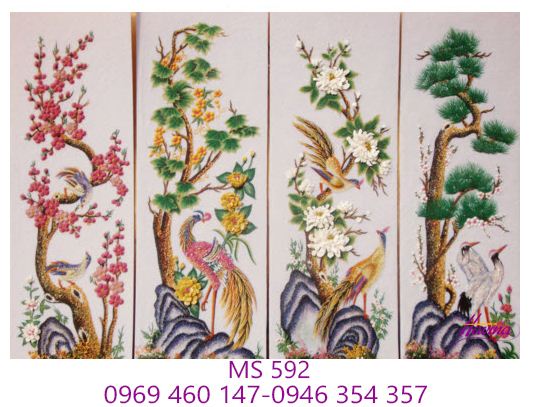 Tranh thêu tứ bình