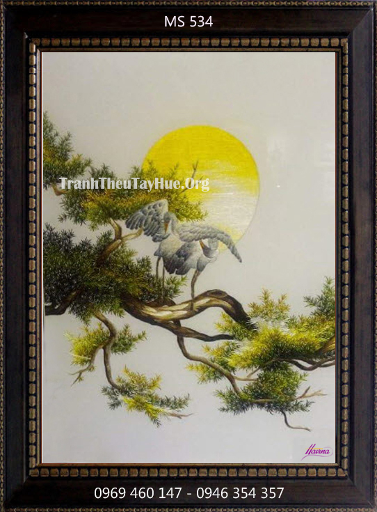 Tranh thêu tùng hạc diên niên