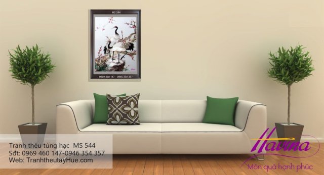 Tranh thêu tùng hạc diên niên