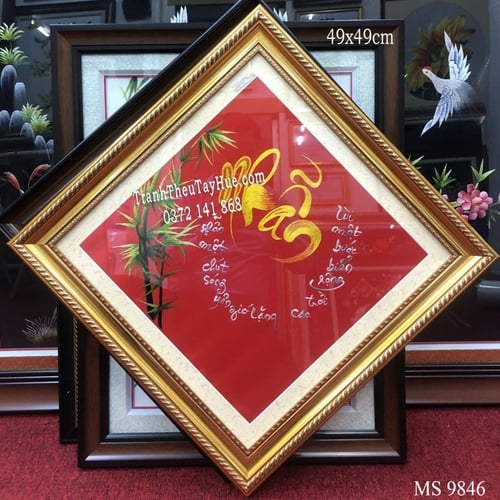 Tranh thêu chữ nhẫn ms 9846 