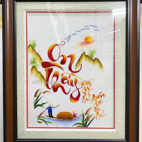 Tranh thêu tri ân thầy cô 