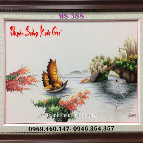 Tranh thêu tặng khai trương  MS 8050