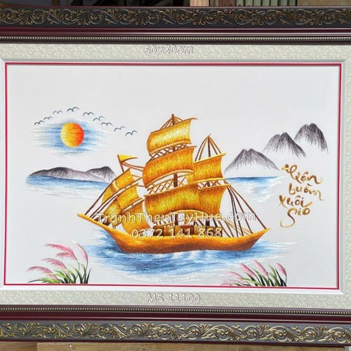 Tranh thêu thuận buồm xuôi gió 11100