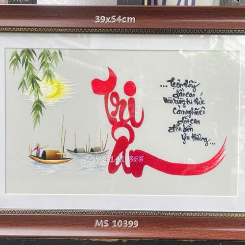 Tranh thêu tri ân thầy cô 