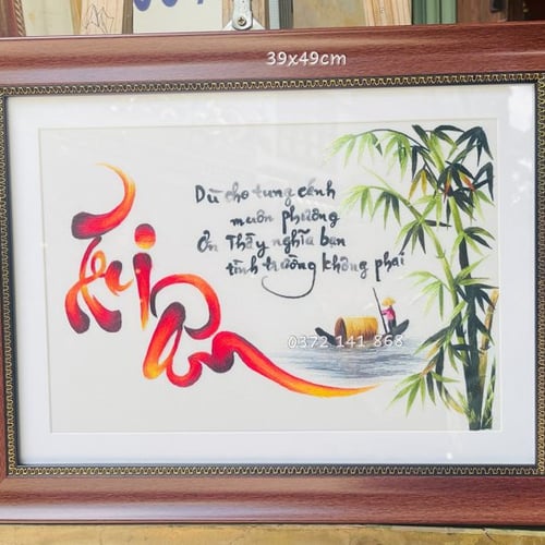 Tranh thêu tri ân thầy cô 