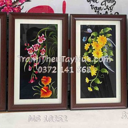 Tranh thêu tứ quý ms 10252